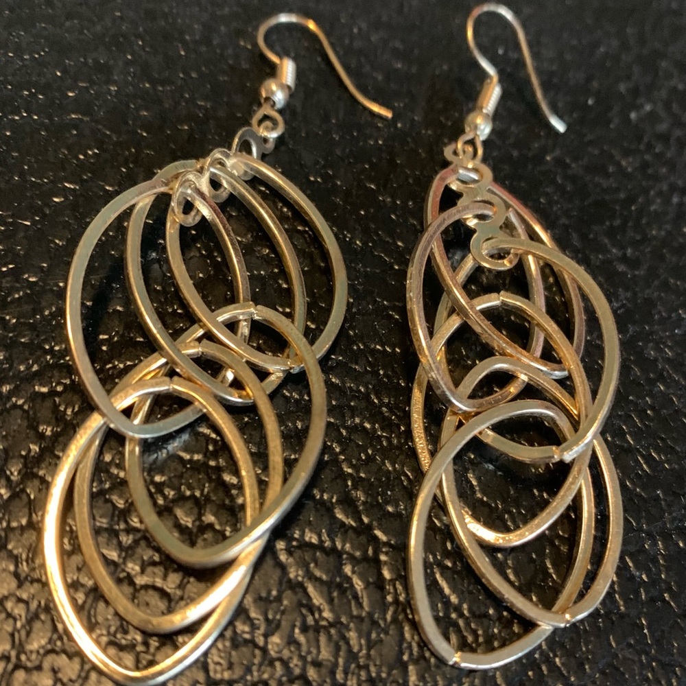 Gold dangle earrings
